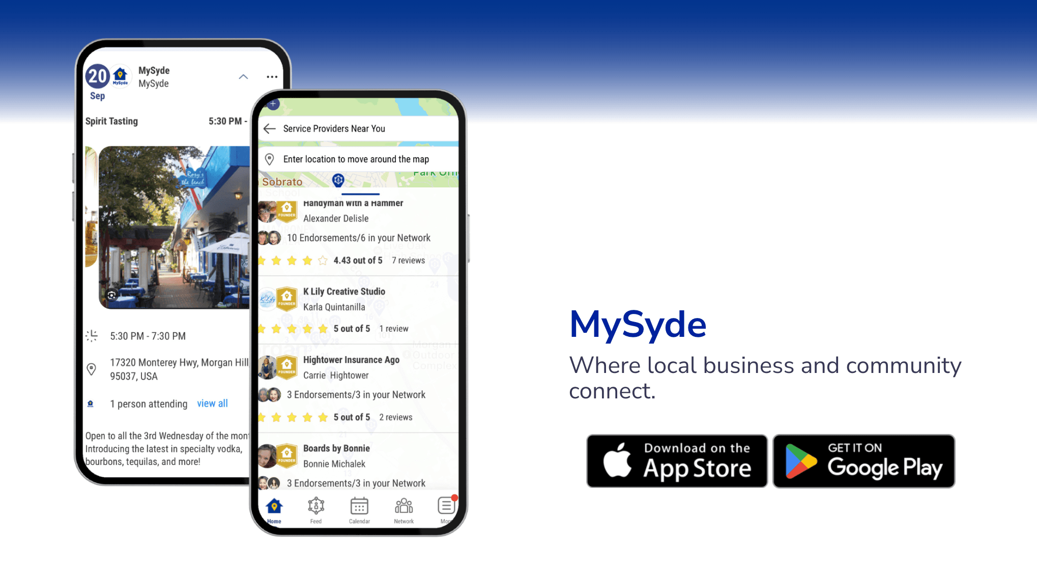 MySyde mobile apps website preview